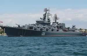 Płonie duma Floty Czarnomorskiej. Krążownik Moskwa w ogniu