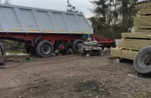 Koło od naczepy przygniotło małe dziecko! Na miejscu śmigłowiec LPR