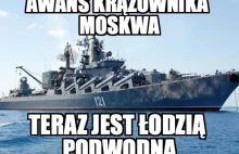 Krążownik Moskwa trafiony i zatopiony. Fakty i memy