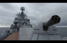 (18 lutego) Krążownik Moskwa - ćwiczenia obrony przed atakiem rakietowym.