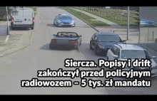 Popisy i drift zakończył przed policyjnym radiowozem – 5 tys. zł mandatu
