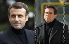 Znajdź różnicę. Michael Scott jako Emmanuel Macron