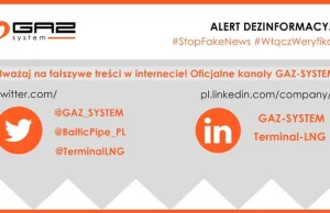 UWAGA: fałszywe konta o LNG/Baltic Pipe. Mogą być grą Rosji na paraliż Zachodu.