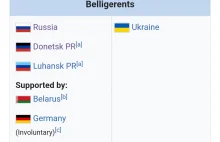 Niemcy wymienione jako kraj wspierający Rosję na angielskiej Wikipedii