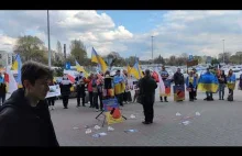 Demonstracja ukraińska przy sklepie Leroy Merlin Czyżyny Nowa Huta Kraków