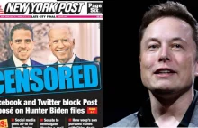 Musk: Cenzura wpisów o laptopie Huntera Bidena na Twitterze była niestosowna