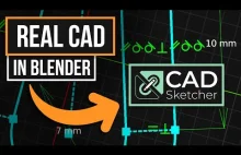 CAD Sketcher - dodatek do Blendera pozwalający na modelowanie parametryczne