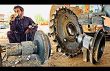 W Pakistanie jest BHP! CAT D8k Bulldozer final drive repairing