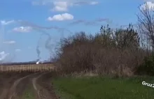 Ukraiński śmigłowiec w akcji