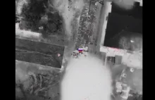 Zniszczenie BMP-3 prowizorycznym dronem