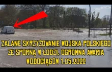 Powstała nowa rzeka w Łodzi, zalane skrzyżowanie w Bałutach