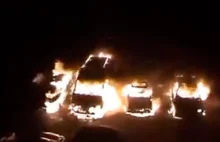 Niedaleko Moskwy spłonęły pojazdy pracowników FSB. Epidemia pożarów w Rosji