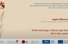 Tekstylia i produkcja tekstylna w Grecji epoki brązu