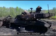Destroyed tank Т-90М in Ukraine