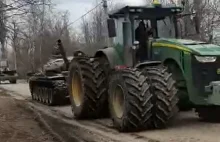 Dzielni ukraińscy rolnicy ukradli rosyjski czołg