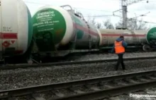 Wykolejenie pociągu wiozącego paliwo dla rosjan w Baszkirii