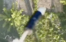 Zrzut bomby na kacapa z drona