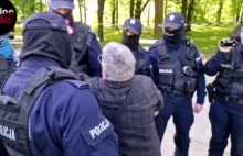 Babcia Kasia; sojuszniczka LGBT, obraża funkcjonariusza policji