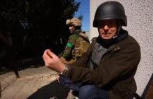 Reporter BBC z ukraińskimi żołnierzami na froncie