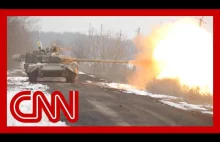 Ukrainian soldier uses Russian tank against Russian forces