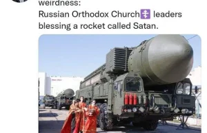 Prawosławni kapłani poświęcili rosyjską rakietę "Szatan"