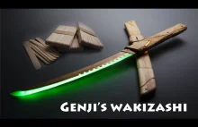 Genji Wakizashi z gry Overwatch wykonane z drewnianych patyczków