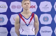 Na podium pojawił się z symbolem „Z”. Rosyjski gimnastyk zdyskwalifikowany