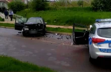 Kierowca BMW uciekał przed policją. W końcu spowodował wypadek