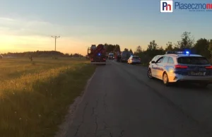 Katastrofa pod Piasecznem. Auto wjechało w 14 rowerzystów. Kierowca uciekł