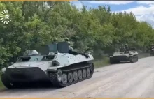 Polskie T-72 zmierzające na linie frontu