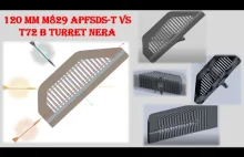 120 mm APFSDS-T Vs T72B pancerz wieży NERA-symulacja