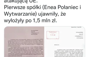 Państwowe spółki energetyczne przyznały się do finansowania kampanii przeciw UE