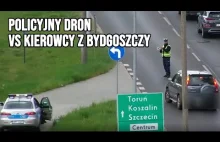 Zachowanie kierowców w okolicy przejść dla pieszych -Policyjny dron w Bydgoszczy