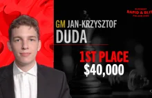 Jan-Krzysztof Duda zwycięża w turnieju 2022 Superbet Rapid & Blitz w Warszawie