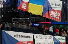 Czescy kibice kontra zakaz wywieszania ukraińskiej flagi ( ͡° ͜ʖ ͡°)