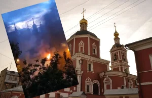 Potężny pożar w Moskwie. Są nagrania z Rosji