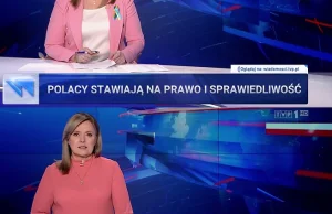 Na pasku w „Wiadomościach” dwa dni z rzędu „Polacy stawiają na PiS”