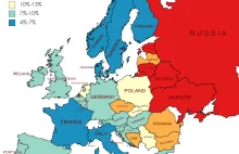 Mapa inflacji w Europie