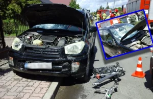 Matka z dzieckiem pod kołami toyoty. 59-latka staranowała rowerzystkę