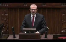 Wystąpienie Grzegorza Brauna przed głosowaniem ws. odrzucenia "14 emerytury"