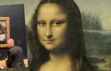 Atak na "Mona Lisę". Przebrany mężczyzna zaatakował obraz ciastem