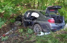 Wypadek policyjnego BMW 3 grupy SPEED – samochód do kasacji