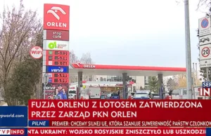 TVP Info nie pokazało aktualnych cen na stacji Orlen. "Cysterną podjadę".