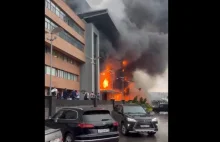 Płonie centrum biznesowe w Moskwie. Ogień szybko się rozprzestrzenia