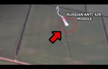 Moment zestrzelenia ukraińskiego drona przez ruską obronę