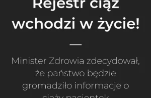 Kontrowersyjny rejestr ciąż prawie gotowy - szef MZ podpisał rozporządzenie