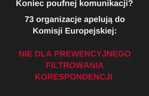 Wielki apel do KE: Ostre „NIE” dla skanowania czatów i maili!!!