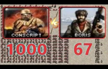 Conscripts vs Boris - Same Cost - Red Alert 2