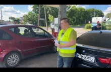 Wystąpienie organizatora protestów #BlokujemyOrlen w Tomaszowie Maz.