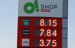 Ponad 8 zł za litr benzyny na stacji Orlen. Kierowcy są wściekli
